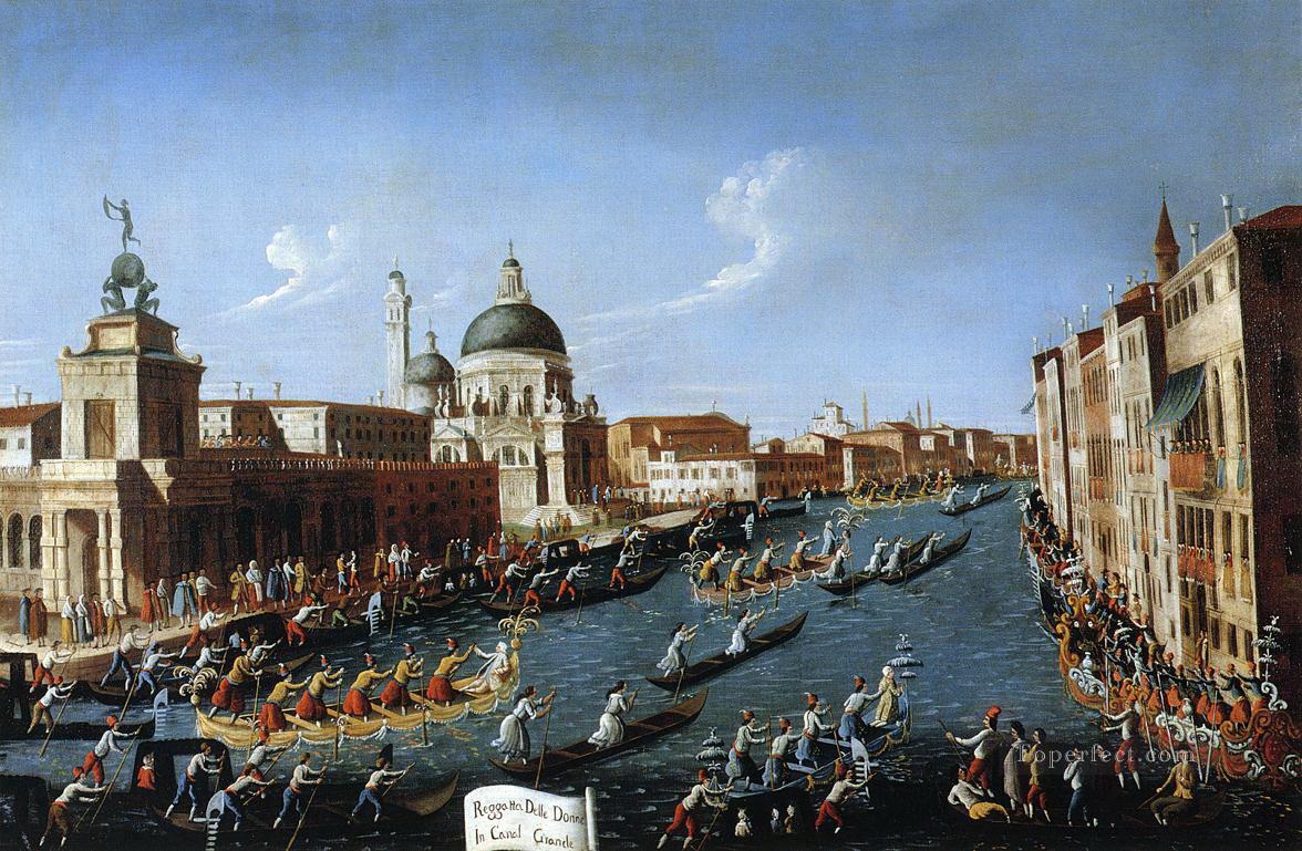 the women s regaton the grand canal Canaletto Oil Paintings